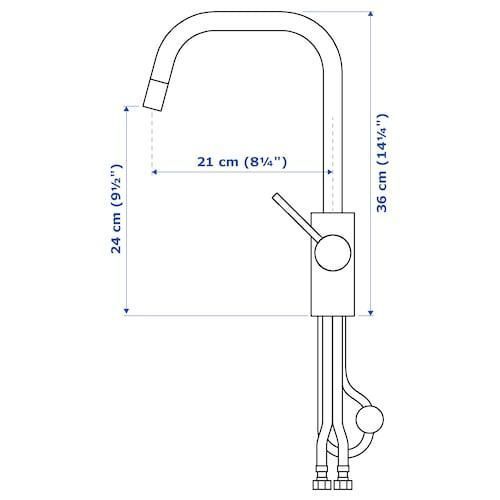 Смеситель для кухни IKEA ALMAREN (ИКЕА ЭЛМАРЕН). 80341646. Металлический 803.416.46 ➜ Пакуємо МИ📦 фото