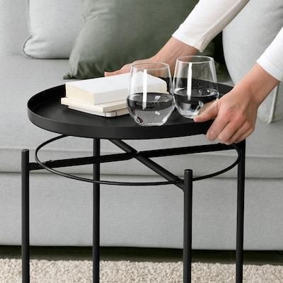 Столик-піднос IKEA GLADOM Чорний 45x53 см 504.119.90 504.119.90 ➜ Пакуємо МИ📦 фото